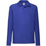 Buttons Polo Shirts Fruit of the Loom Boy's 65/35 Long Sleeve Polo Shirts 2-pack - Royal