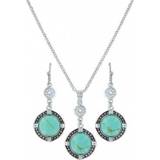 Montana True North Jewelry Set - Silver/Turquoise/Transparent
