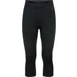 Grey - Men Base Layer Trousers Odlo Performance Warm Eco Base Layer 3/4 Pants Men