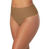 Maidenform Lace Shaping Thong with Cool Comfort Fabric - Caramel Swing Lace