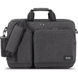 Zipper Briefcases Solo Duane Hybrid Briefcase Backpack 15.6" - Black