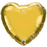 Qualatex 18" Metallic Gold Plain Heart Foil Balloon