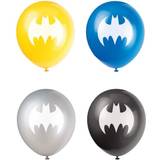 Unique Party Batman 12" Latex Multi-Coloured Balloons Pack Of 8