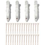 White Hair Clips T3 Clip Kit with 4 Alligator Clips & 30 Rose Gold Bobby Pins