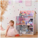 Teamson Olivia's Little World Glasshouse Kids 12' Doll House & 10 Accessories for 3.5' Dolls Multi TD-12518D Multicolour