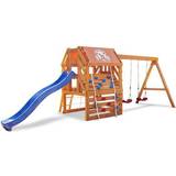 Swings - Wooden Toys Playground Little Tikes Real Wood Adventures Panther Peak