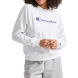 Champion Script Logo Powerblend Fleece Relaxed Crew T-shirt - White