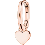 Thomas Sabo Charm Club Single Hoop with Heart Pendant Earring - Rose Gold