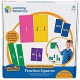 Plastic Magnetic Figures Learning Resources Double Sided Magnetic Demonstration Rainbow Fraction® Squares