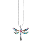 Thomas Sabo Dragonfly Necklace - Silver/Mother of Pearl/Multicolour