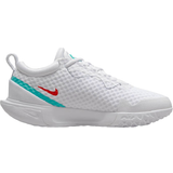 Fabric Racket Sport Shoes Nike Court Zoom Pro W - White/Habanero Red/Pomegranate/Washed Teal