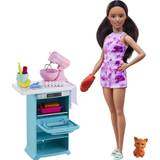 Barbie Dollhouse Accessories Dolls & Doll Houses Barbie Doll & Kitchen Playset Doll