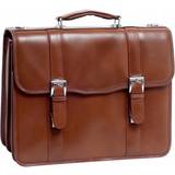 Leather Briefcases McKlein Flournoy | 15” Double-Compartment Laptop Briefcase - Brown