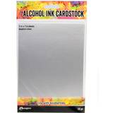 Ranger Tim Holtz Alcohol Ink Cardstock brushed silver 5 in. x 7 in. pack of 10 sheets