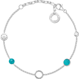 Thomas Sabo Charm Club Charm Bracelet - Silver/Blue/Transparent