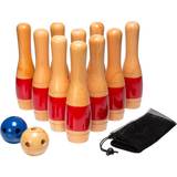 Trademark 11 in. Wooden Lawn Bowling Set