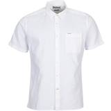 Linen - Men Clothing Barbour Nelson Short Sleeve Summer Shirt - White