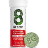 Effervescent Tablets Supplements 8 GREENS Real Greens Original Blood Orange 10 pcs
