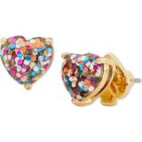 Titanium Earrings Kate Spade My Love Glitter Heart Studs - Gold/Multicolour
