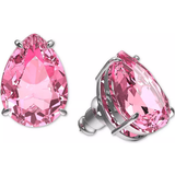 Swarovski Gema Stud Earrings - Silver/Pink