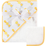 Hudson Baby Hooded Towel and Washcloth Set Duck