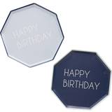 Ginger Ray Happy Birthday Recyclable Paper Plates, Pack of 16