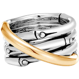 John Hardy Bamboo Crossover Ring - Silver/Gold