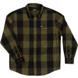Smith's Workwear Men's Buffalo Pocket Flannel Button-up Shirt - Olive/Black