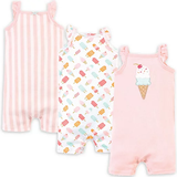 Pink Playsuits Children's Clothing Hudson Cotton Rompers 3-pack - Ice Cream