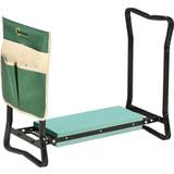 OutSunny Outdoor Equipment OutSunny Garden Kneeler Foldable Seat Bench Eva Foam Pad With Tool Bag Pouch