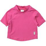 9-12M UV Shirts Green Sprouts Short Sleeve Rashguard Shirt - Hot Pink
