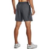 Grey - Men Shorts Under Armour Woven Graphic Shorts Men - Pitch Gray/Black
