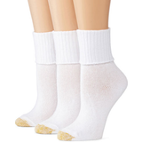 Gold Toe Women's Turncuff Socks 3-pack - White