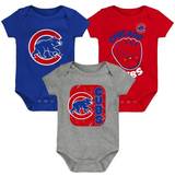 Polyester Bodysuits Children's Clothing Outerstuff Newborn Infant Chicago Cubs Change Up Bodysuit Set 3-pack - Royal/Red/Gray