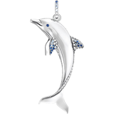 Thomas Sabo Dolphin Pendant - Silver/Black/Blue/Transparent