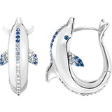 Thomas Sabo Dolphin Hoop Earrings - Silver/Black/Blue/Transparent