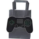 Ginger Ray Party Bags Eco Friendly Gamer Black 5 Pcs