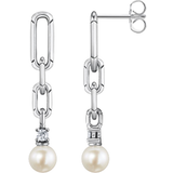 Thomas Sabo Links Earrings - Silver/Pearl/Transparent