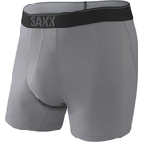 Saxx Quest Dot Design Fly Boxer Briefs 2-pack - Black/Dark Charcoal