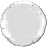 Qualatex 36" Silver Plain Circle Foil Balloon