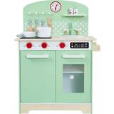 Liberty House Toys Kids Wooden Retro Play Kitchen with Role Play Accessories