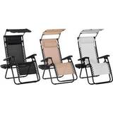 Garden Chairs Garden & Outdoor Furniture on sale OutSunny Zero Gravity Outdoor Deck Chair: Beige Reclining Chair
