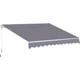 OutSunny Awnings OutSunny Alfresco 3m x 2.5m Manual Awning Canopy, Grey