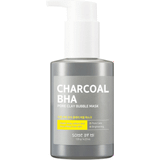 Bubble Masks - Smoothing Facial Masks Some By Mi Charcoal BHA Pore Clay Bubble Mask 120g