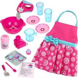 Teamson Sophia's 18" Doll Baking Accessories & Apron Set Pink Pink