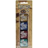 Ranger Tim Holtz Mini Distress Ink Pads kit #12 1 in. x 1 in. set of 4 colors