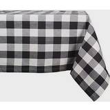 Design Imports Buffalo Tablecloth White, Black (264.16x152.4cm)