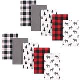 Hudson Cotton Flannel Burp Cloths 10-pack Plaid Moose