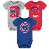 Polyester Bodysuits Children's Clothing Outerstuff Chicago Cubs Change Up Bodysuit Set 3-Pack - Royal/Red/Heathered Gray