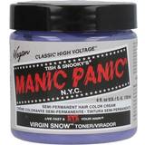 White Semi-Permanent Hair Dyes Manic Panic Semi-Permanent Hair Color Cream Virgin Snow 118ml